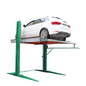 Family Use 2 Post Parking Lift High Quality 2 Level Parking Car Lift Mechanical Car Parking System