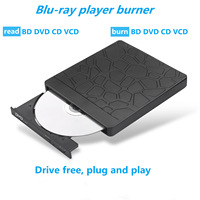 Lecteur de disque Blu-ray externe 5 en 1, lecture/écriture, graveur Blu-ray compatible, USB 3.0 et Type-C, graveur de DVD, lecteur Blu-ray pour PC