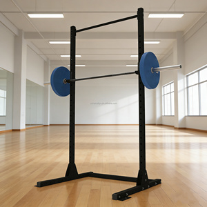 Support de Squat Robuste Noir en Acier 60x60mm avec Barres de Sécurité pour Salle de <span class=keywords><strong>Sport</strong></span> à Domicile - Product Image 3
