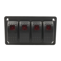 Wasserdichtes LED-Anzeige 4-fach Wippschalter-Panel zum Fabrikpreis für Boot, Wohnmobil und ATV-Steuerung