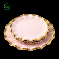 Assiettes décoratives rigides en plastique PS de qualité professionnelle Flash, bord vif, pour traiteur et événements spéciaux