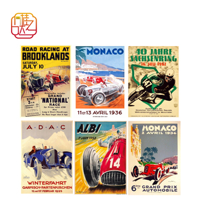 Panneaux en aluminium vintage Grand Prix - Décoration murale rétro pour garages et hangars - Product Image 1