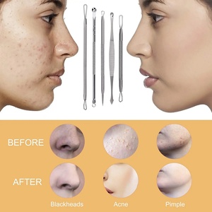 Juego Multifunción de Agujas de Acero Inoxidable de Doble Punta para Eliminar Puntos Negros y Acné, con Diez Pinzas - Product Image 5