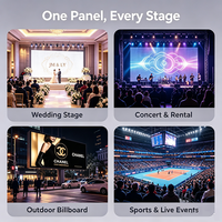 Panneau LED de fond de scène de concert 500x500mm 500x1000mm P3.9, écran vidéo LED intérieur/extérieur, affichage LED, location de LED, centre commercial