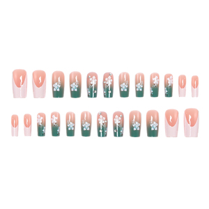 Faux ongles de luxe en gros, longs, en forme d'amande, à presser, motifs capsules roses français personnalisés, différentes tailles, étiquette privée - Product Image 3