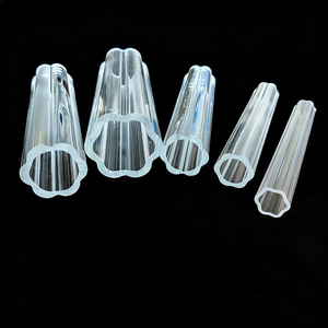 Tube en verre trempé haute borosilicate personnalisé, résistant aux explosions, tube droit, forme spéciale, prune transparente, traitement - Product Image 2
