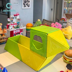 Asweets Piastrelle Magnetiche Personalizzate OEM ODM per Bambini, 18 Pezzi Grandi Pannelli da Costruzione in Schiuma EPP, Gioco Aperto per Bambini Piccoli, Giallo Verde - Product Image 1