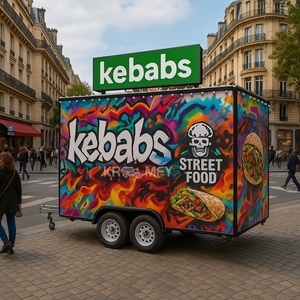 Chariot mobile carré standard américain avec certification DOT, kiosque à café, camion à bubble tea, camionnette alimentaire, remorque - Product Image 5