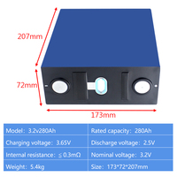 Grade a 3.2v 314ah Batteries prismatiques au lithium-ion Stockage de l'énergie solaire 280ah 300ah 314ah 320ah 340ah Système de batterie solaire pour la maison
