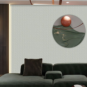 Panneau mural en cuir cannelé 3D SXP, auto-adhésif, à coller et à décoller, <span class=keywords><strong>papier</strong></span> <span class=keywords><strong>peint</strong></span> imperméable pour salon - Product Image 3