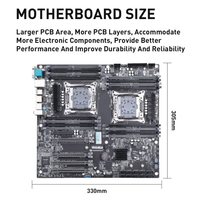 Carte mère X10X99 16D LGA 2011-3 XEON X99, format E-ATX, prend en charge le double processeur Intel, DDR4 RECC, NVME pour ordinateur de bureau