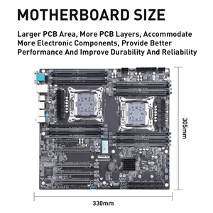 Placa Base X10X99 16D LGA 2011-3 XEON X99, Factor de Forma E-ATX, Compatible con CPU Dual Intel, DDR4 RECC, NVME para Escritorio - Product Image 3