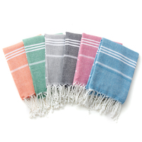 Cotton Polyester Eco-Friendly Sand-Free Quick-Dry Woven Child-Proof Bath Beach Towel Customized Stripe Design Turkish Modern