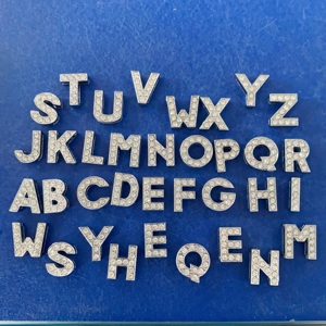 Bling Alphabet A - Z Plein Strass Glisser Lettres Gem Charmes Pour Ras Du Cou Colliers Bracelet Porte-clés - Product Image 5