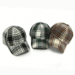 Gorras de Béisbol con Visera Rígida a Cuadros de Moda al por Mayor para Mujer, Protección Solar para Exteriores, Gorra de Béisbol Personalizada - Product Image 1