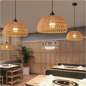 Factory Sale Wholesale Chandelier High Quality Modern Living Room Handmade Rattan Hemp Rope Pendant <b>Light</b> Dining Room Chandelier - Product Image 3
