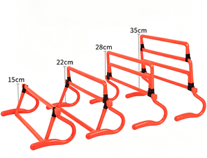 <span class=keywords><strong>Ostacoli</strong></span> per Allenamento di Agilità nel Calcio per Bambini e Adulti, Altezza Regolabile, in PVC, Portatili e Pieghevoli, Produzione OEM - Product Image 4