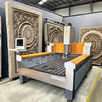 Routeur CNC à tête unique pour pierre, moteur 5,5 kW et machine de sculpture sur bois et marbre alimentée par moteur avec pompe, longueur de coupe maximale de 2500 mm