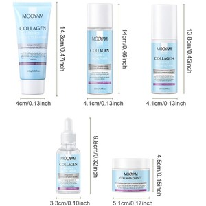 Kit de Cuidado de la Piel de Colágeno para una Piel Perfecta, 5 Piezas, Antiarrugas, Aclarante, Reafirmante, Colágeno Natural, Set de Regalo - Product Image 1