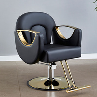 Ensemble d'équipement de salon de coiffure moderne Wally Beauty Ensemble complet de meubles comprenant des chaises de barbier en cuir pour le salon
