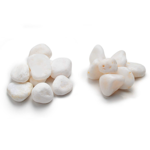 Galets de marbre blanc neige naturel, directement de l'usine, pierres décoratives, gravier blanc pour aménagement paysager, jardin, aquarium - Product Image 2