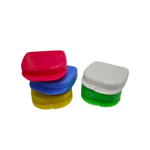 Home dental case manufacturer wholesale dental consumables, orthodontic invisible denture retainer <b>storage</b> <b>box</b> with holes, - Product Image 1