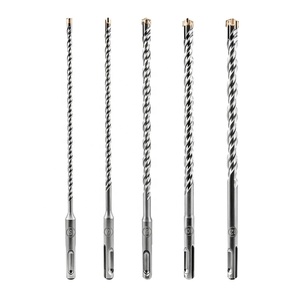 <span class=keywords><strong>Foret</strong></span> SDS Plus à tête cruciforme 5/6/8/10/12 mm * 160 mm, <span class=keywords><strong>4</strong></span> cannelures, en alliage, pour marteau perforateur électrique, pour percer la maçonnerie, le béton, la pierre, le mur - Product Image 2