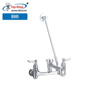 Centros ajustables de 8 "para uso industrial <span class=keywords><strong>Grifo</strong></span> de fregadero de utilidad con mango de hoja de muñeca - Product Image 1