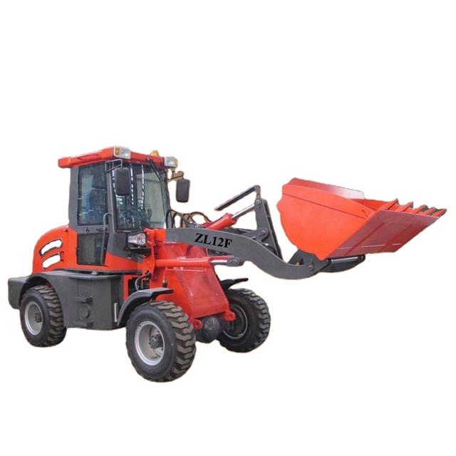High Quality China 37kw Changchai Engine Cheap Miniloader Zl12f with Attachment Compact Wheel Loader Mini Wheel Loader 4x4
