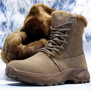 Botas de Nieve Forradas de Piel de Oveja, Impermeables, Antideslizantes, Unisex, para Exteriores, Cálidas, de Algodón, con Tacón Bajo, para Clima Frío - Product Image 1