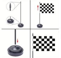 Drapeau de table mini à carreaux en polyester écologique, promotionnel et économique, pour événements sportifs, festivals et célébrations, avec impression numérique