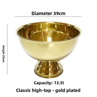 Ember tempat es sampanye stainless steel berkualitas tinggi 13,5L, ember es untuk bar KTV, pendingin bir & anggur, ember sampanye untuk pesta & hotel