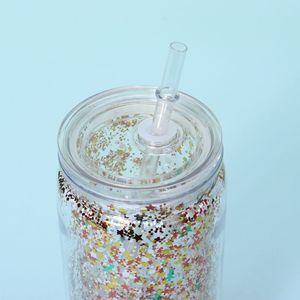Offre Spéciale 16Oz Sublimation vierge pré-percé en plastique <span class=keywords><strong>globe</strong></span> de neige gobelet double paroi tasses à café avec couvercle transparent et paille - Product Image 4