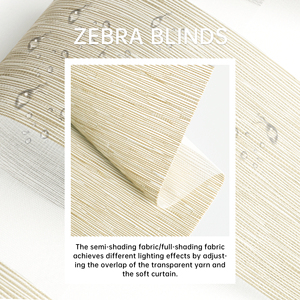 SAMADHI Custom Size Zebra Blinds for <b>Windows</b> Sheer Shades Dual Layer Roller Light Control Indoor - Product Image 5