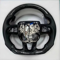 Accessoires intérieurs de voiture, volant en fibre de carbone blanche et LED pour Dodge Challenger Charger SRT 2015 2016 2017 2018 2019