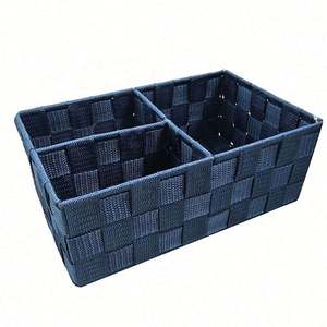Hot Selling High Quality Paper Rope <b>Lidded</b> Stackable Storage Baskets Woven Braided Organizer <b>Bins</b> for <b>Small</b> House - Product Image 6