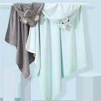 Ensemble de serviettes de bain à capuche motif Poncho super absorbant doux respirant poussette d'emmaillotage pour enfants utiliser salle de bain pour nouveau-nés