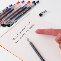 Stylos à encre gel à pointe tube pleine de 0,5 mm |   Encre à séchage rapide avec clip pour stylo, 3 couleurs pour étudiants et usage au bureau
