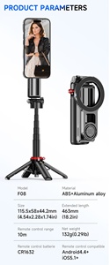 Nouveauté F08 463mm Mini Perche à Selfie Magnétique Amovible à Ouverture par Pression avec Télécommande Quadripode - Product Image 3