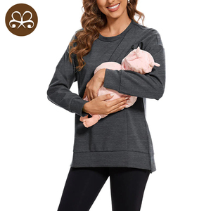 <span class=keywords><strong>Camiseta</strong></span> Deportiva con Abertura Lateral y Logotipo Personalizado para Mujeres Embarazadas, Cómoda y Práctica para la <span class=keywords><strong>Lactancia</strong></span> con Cuello Redondo - Product Image 4
