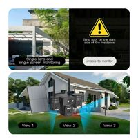 Caméra de sécurité solaire QL32 extérieure 9MP Ultra HD à 3 objectifs, caméra PTZ WiFi 4G, détection humanoïde, audio bidirectionnel, caméra CCTV