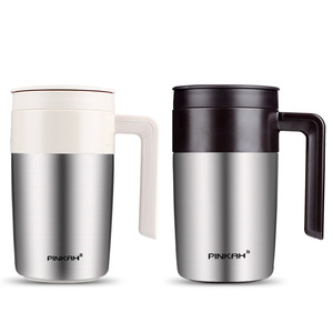 <span class=keywords><strong>Mug</strong></span> isotherme PINKAH moderne 520 ml en acier inoxydable à double paroi, écologique, avec infuseur et poignée, idéal pour le bureau - Product Image 5