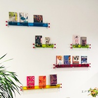 Étagère murale en acrylique pour magazines, décoration murale, présentoir mural, porte-livres et porte-journaux