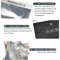 Pochette à Tabac Personnalisée Ziplock, Sachet Mylar pour Cigares, Humidor en Feuille, Refermable, Thermoscellable, Anti-Odeur, en Plastique, pour Rangement de Feuilles à Rouler