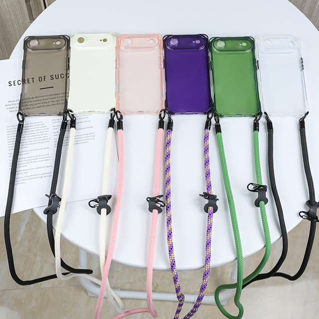 Ins Style Universal Crossbody Strap Cell Mobile Smartphone Phone Cover Lanyard Phone Case for iPhone 17 16 15 14 13 12 Pro Max