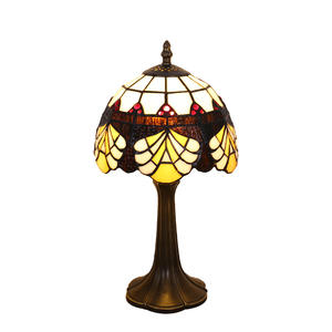 European Retro Style Table <b>Light</b> Creative Art <b>Decorative</b> Table Lamp with Stained Glass for Offices and Bedrooms Resin Body - Product Image 5