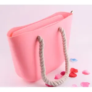 New trend summer custom jelly handbag women waterproof silicone beach bag