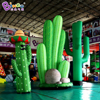 Arbre gonflable LED vert, modèle de plante gonflable publicitaire personnalisé, cactus gonflable géant pour la décoration de jardin et de fête en extérieur
