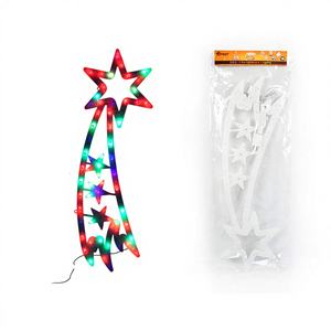 24PCS/CS 9"X30" Décoration de Noël avec étoiles LED - Product Image 1