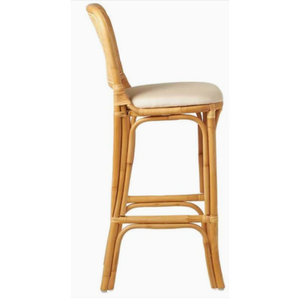 Tabouret de bar haut Tatum Counter, revêtement en rotin naturel plat tressé, durable, pour bar à domicile et salle à manger - Product Image 5